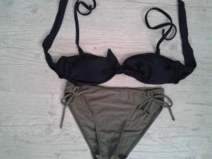 bikini noir/vert+photos port +envois
