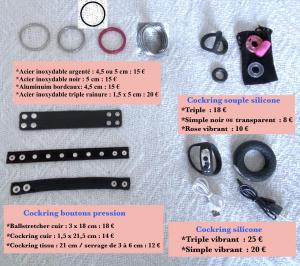 Divers cockring au choix de mod�les et de couleurs
