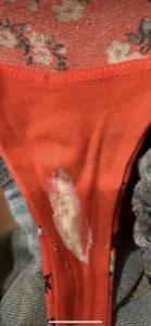 culotte orange trs sale porter presque 1 semaine