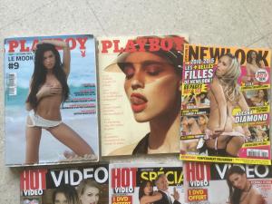 Vend 6 magazine de charme 2 playboy 1 newlook et 3 hot vidéo 