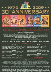 30th Anniversary  - 1979-2009 - DVD MARC DORCEL Vintage - Pack 6 DVD - EXCLUSIF
